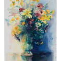 Wildflowers in a Yellow Vase